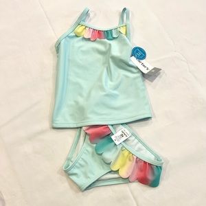 🌈 NWT Carter’s girls tankini swimsuit size 2t